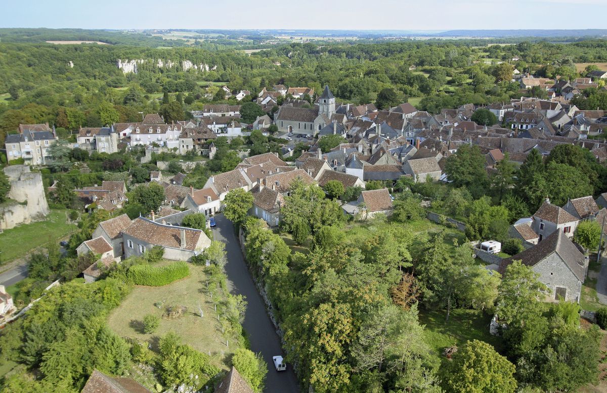 Vue aérienne d'Angles sur l'Anglin © Région Nouvelle-Aquitaine, Kestu