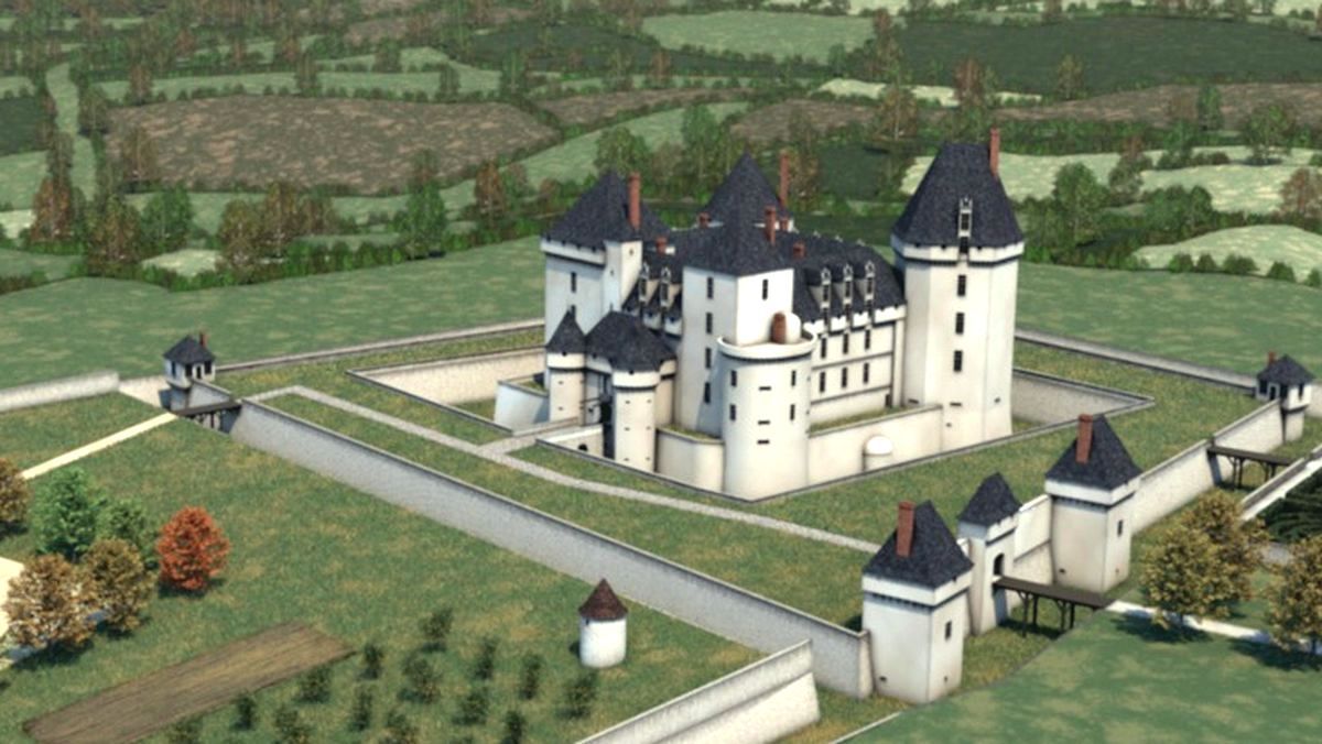 Restitution du château des Cars en images de synthèse © Région Nouvelle-Aquitaine, Iksis