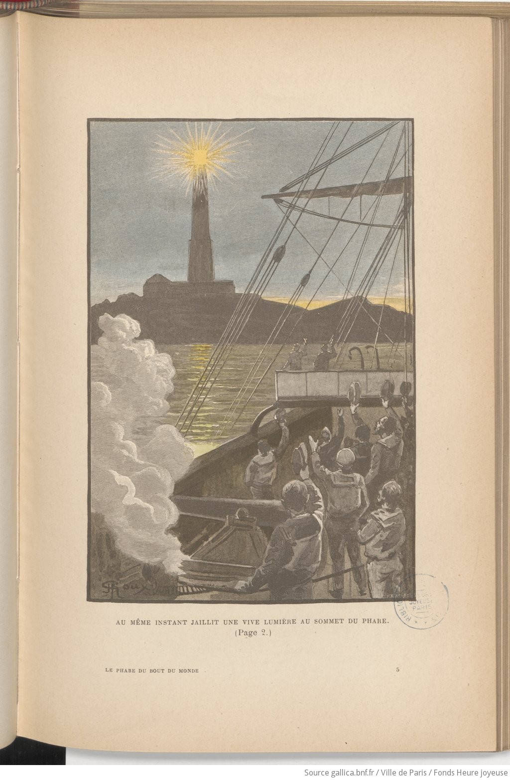 Extrait de : Jules Verne. Le phare du bout du monde. Paris : Collection Hetzel, 1905. Source : gallica.bnf.fr.