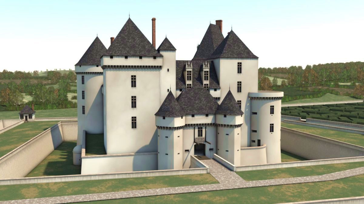 Restitution du château des Cars en images de synthèse © Région Nouvelle-Aquitaine, Iksis
