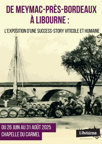 Affiche de l’exposition traitant de la migration des Corréziens à Libourne, Musée des Beaux-Arts de Libourne © Musée des Beaux-Arts, Ville de Libourne