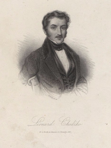 Portrait de Leonard Chodźko dessiné en 1840. Société historique et littéraire polonaise de Paris, bibliothèque polonaise de Paris