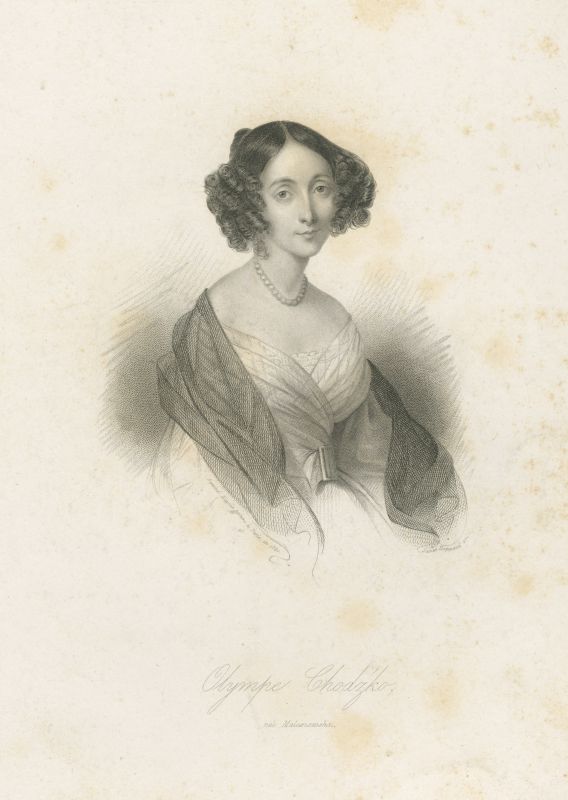 Portrait d’Olympe Maleszewska dessiné en 1840. Société historique et littéraire polonaise de Paris, bibliothèque polonaise de Paris