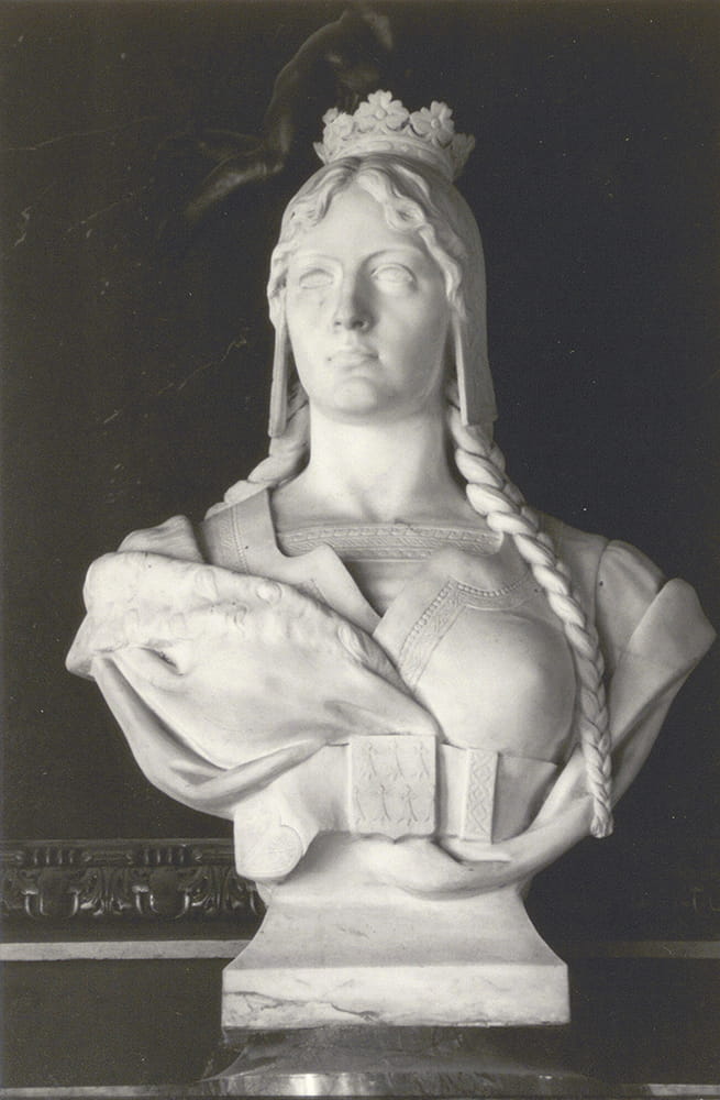 Vannes, buste de l’allégorie de la Bretagne réalisé par Pierre Ogé. Fonds des archives municipales de Vannes, 1 Fi