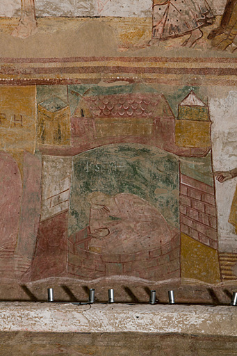 Église, voûte de la nef, sixième travée, registre inférieur sud : Joseph en prison (plan n° 47).