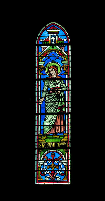 Triplet 212 (détail) : Sainte Germaine de Pibrac.