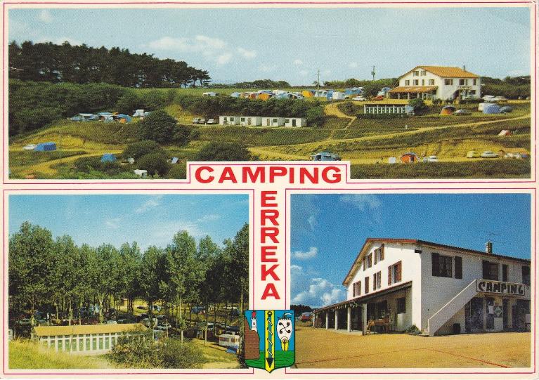 Le camping Erreka anciennement Cumba, carte postale, 4e quart 20e siècle.