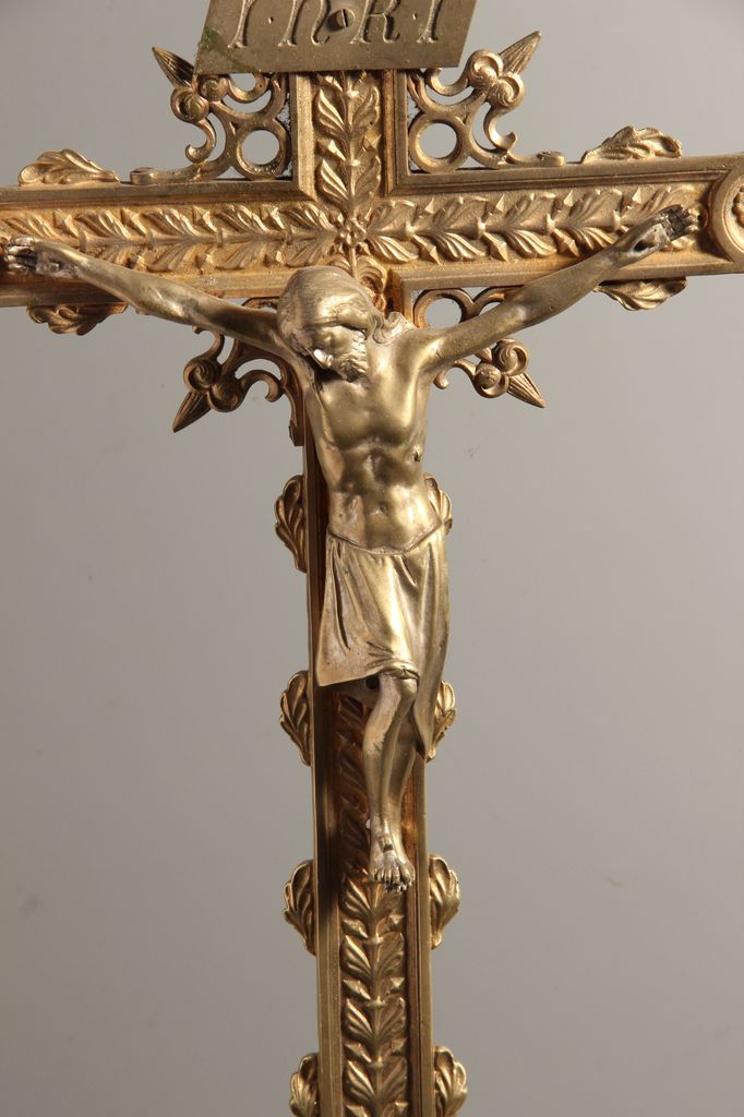 Croix de procession (n° 1) : détail du Christ.