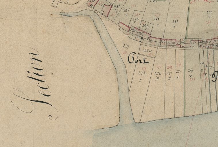 Extrait du plan cadastral, section B1, 1832.