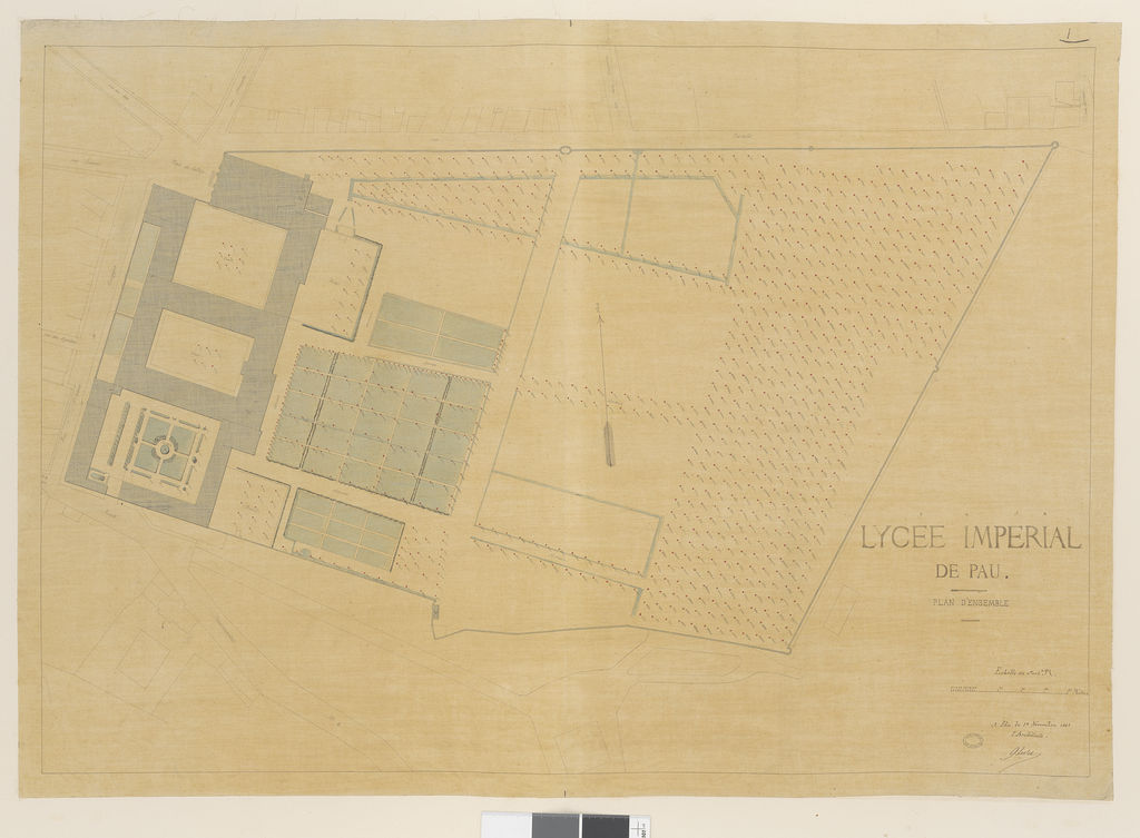 Plan général du lycée en 1861.