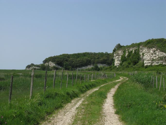 Les falaises entre l'Echailler et Conchemarche.
