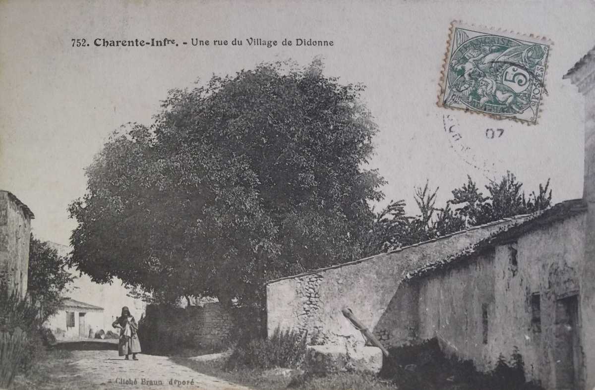 Une rue du bourg de Didonne vers 1900.