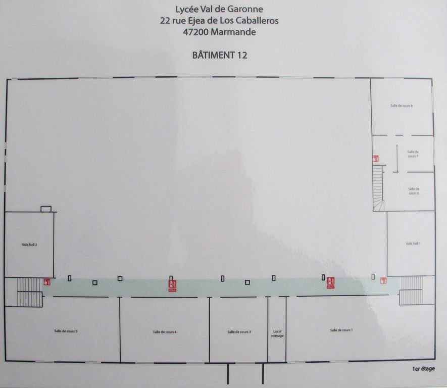 Plan du bâtiment 12, atelier plasturgie.