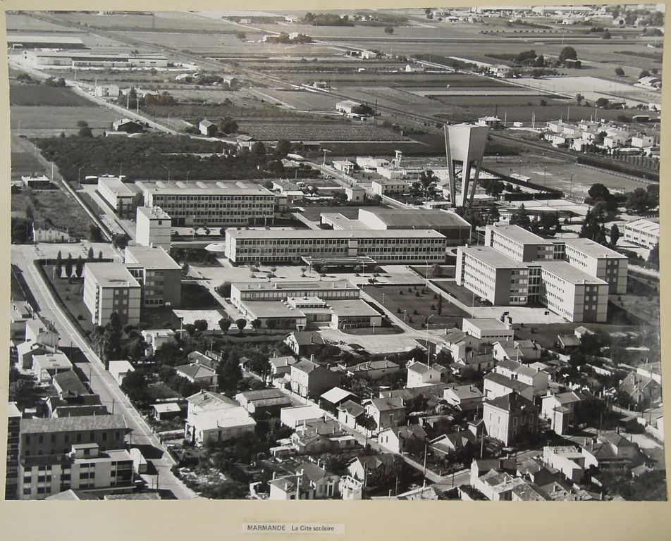 Vue aérienne vers 1970. (Archives Municipales Marmande, non coté)