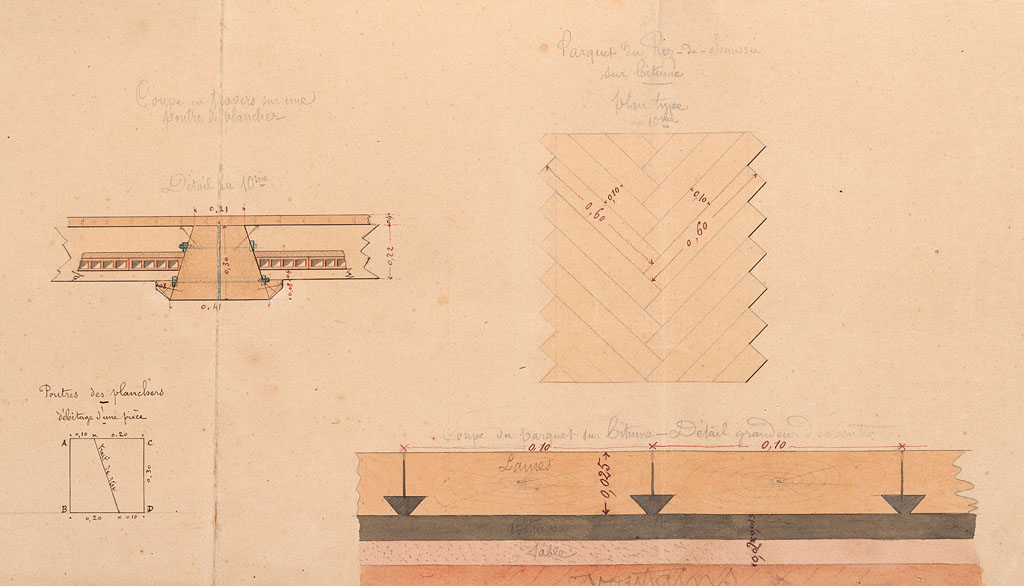 Dessins relatifs aux planchers en 1889