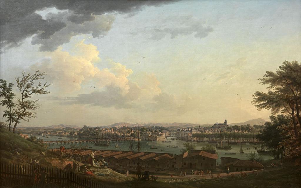 Vue de Bayonne, prise à mi-côte sur le Glacis de la Citadelle. Claude-Joseph Vernet, 1760.