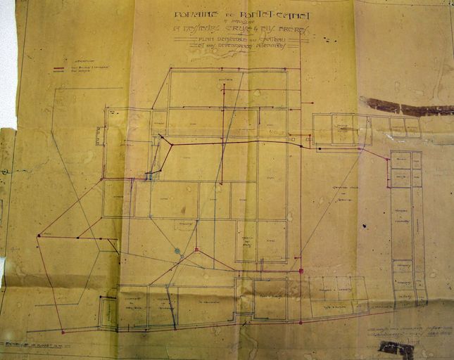 Plan d'ensemble du château et des dépendances attenantes, par Marcel Picard, mars 1926.