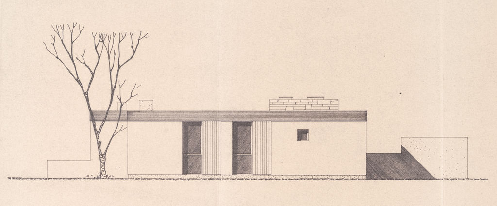 Plan de la façade latérale des maisons Aquitaine Chimie