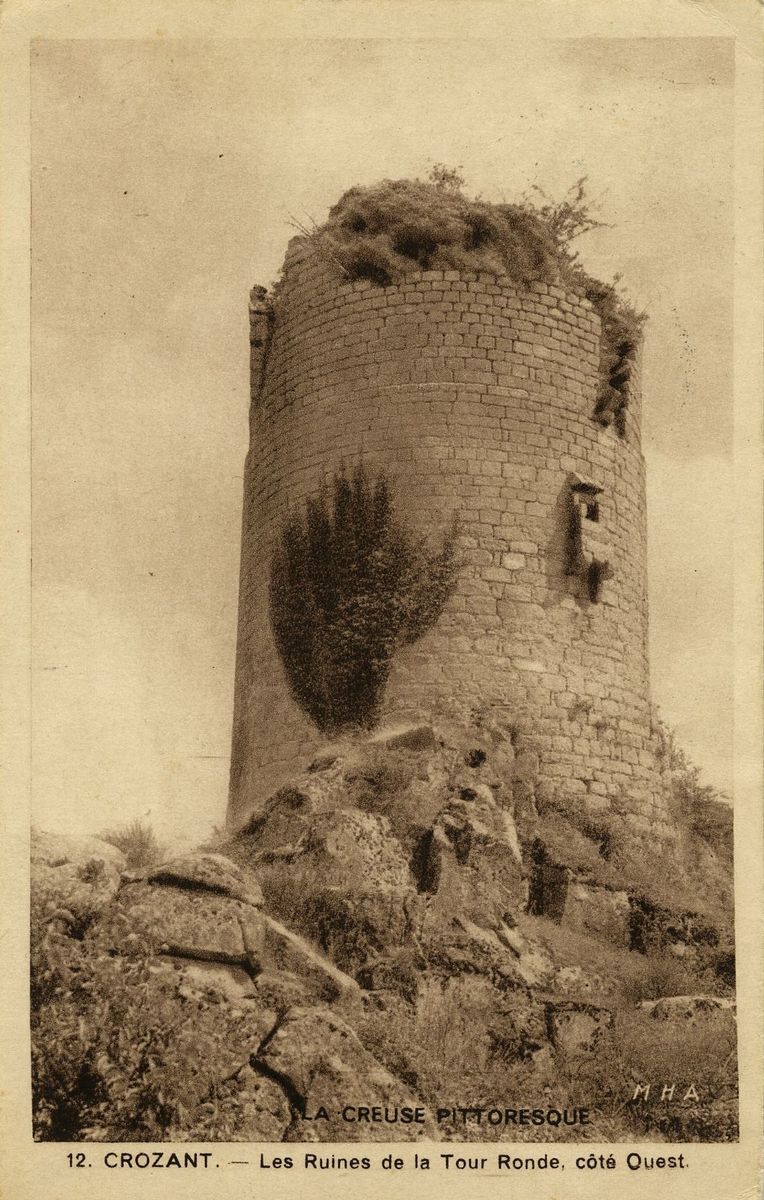 Carte postale ancienne : la tour ronde (avant 1908).