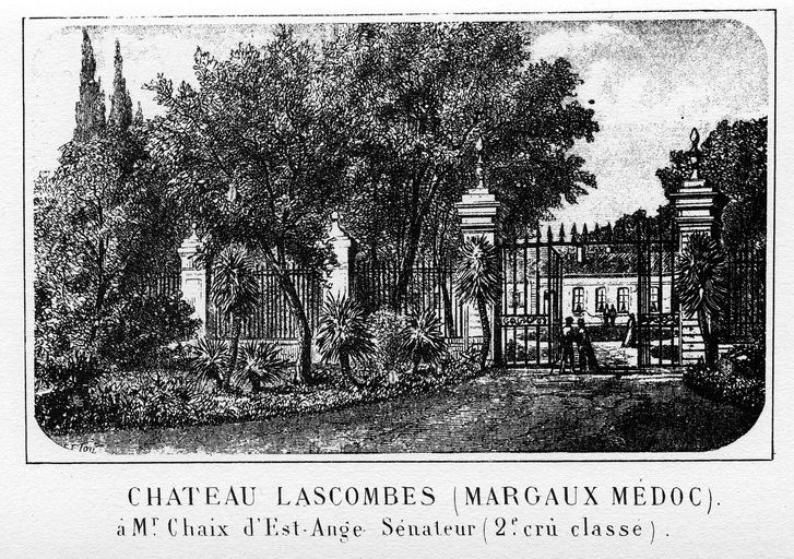 Château Lascombes (Margaux-Médoc) à Mr Chaix D'Est Ange, sénateur (2e crû classé).