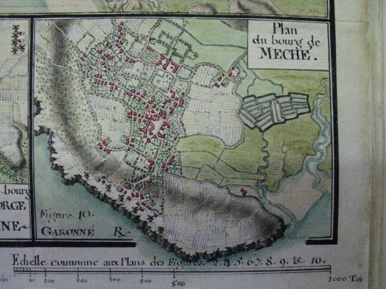 Plan du bourg de Meschers par l'ingénieur Claude Masse, vers 1700.