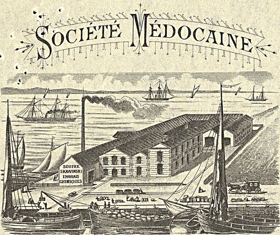 En tête de courrier de la Société Médocaine, 16 mai 1891.