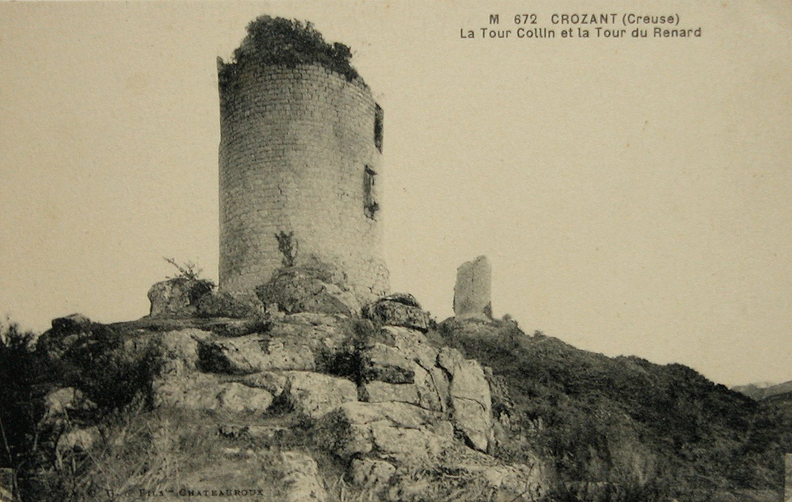 Carte postale ancienne : la tour Collin et la tour du Renard (s.d.].