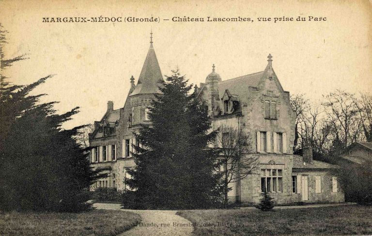 Carte postale : château Lascombes, vue prise du parc.