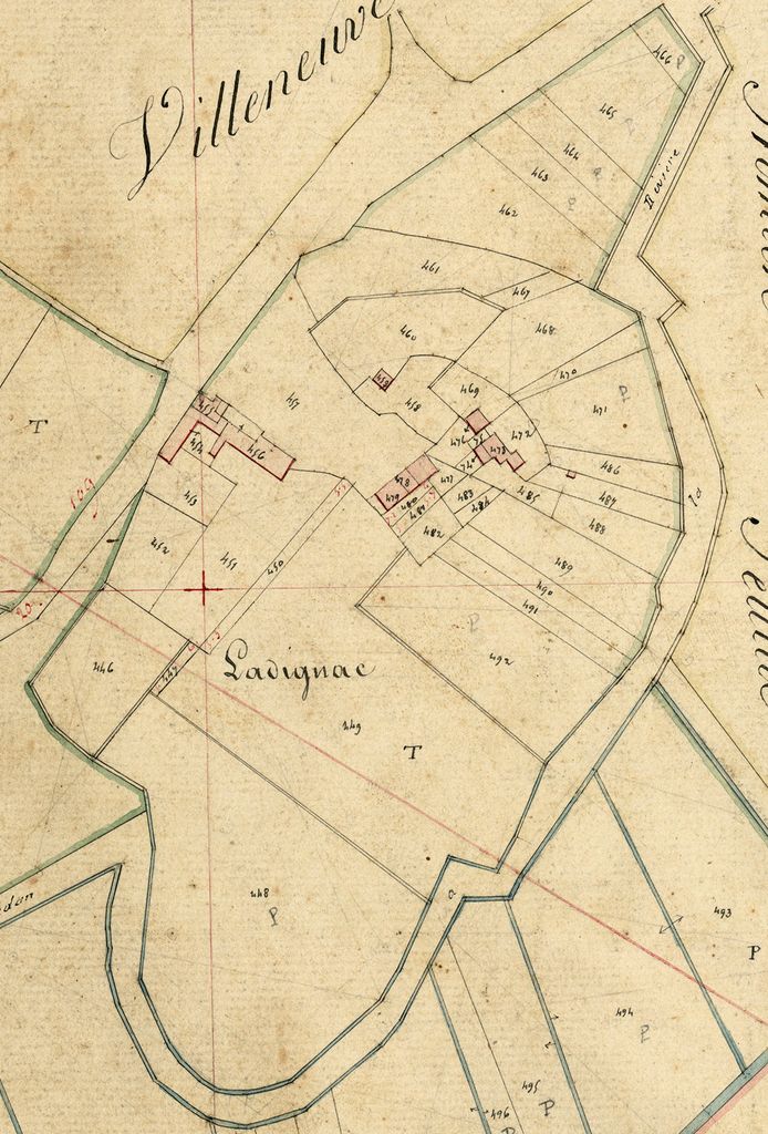 Extrait du plan cadastral, 1831.