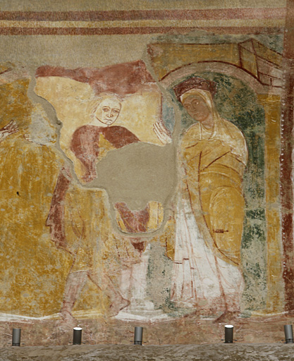 Eglise, voûte de la nef, sixième travée, registre inférieur sud : Joseph et la femme de Potiphar (plan n° 45).