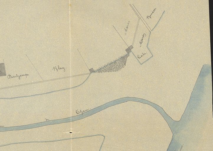 Extrait du plan de la Gironde, 1871 : détail.