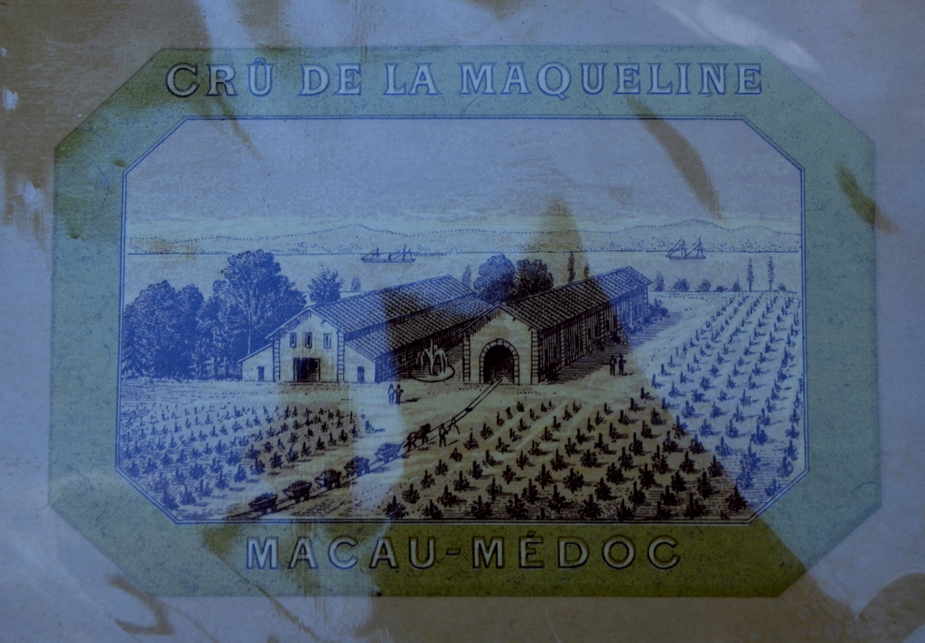 Étiquette du Cru de la Maqueline, vers 1920.
