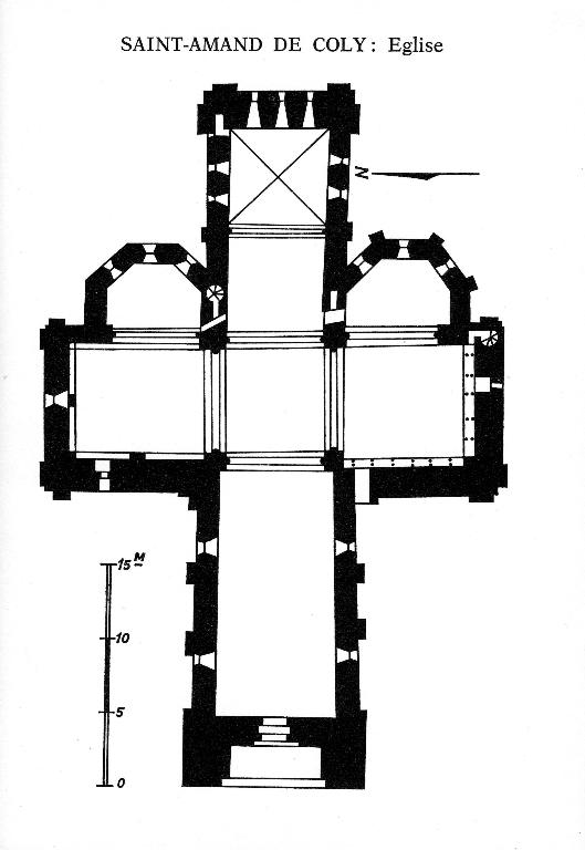 Plan de l'église abbatiale, extrait de 