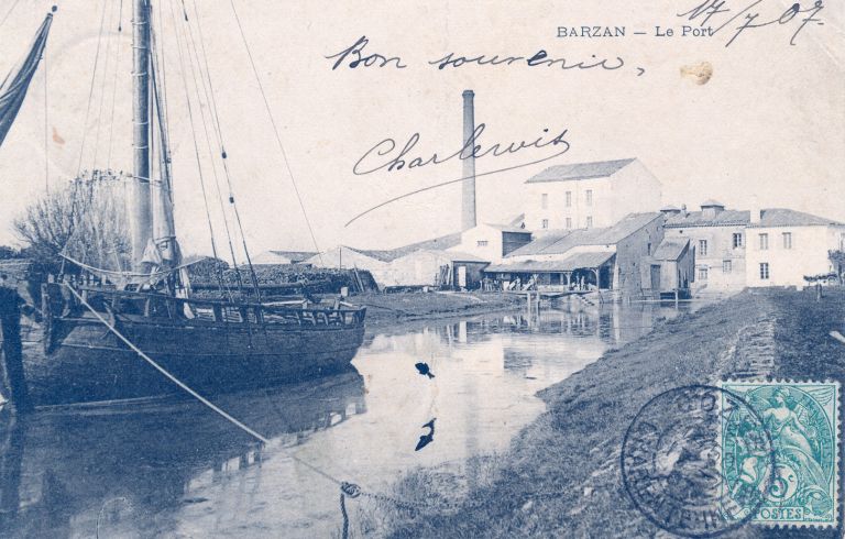 La minoterie sur une carte postale vers 1900.
