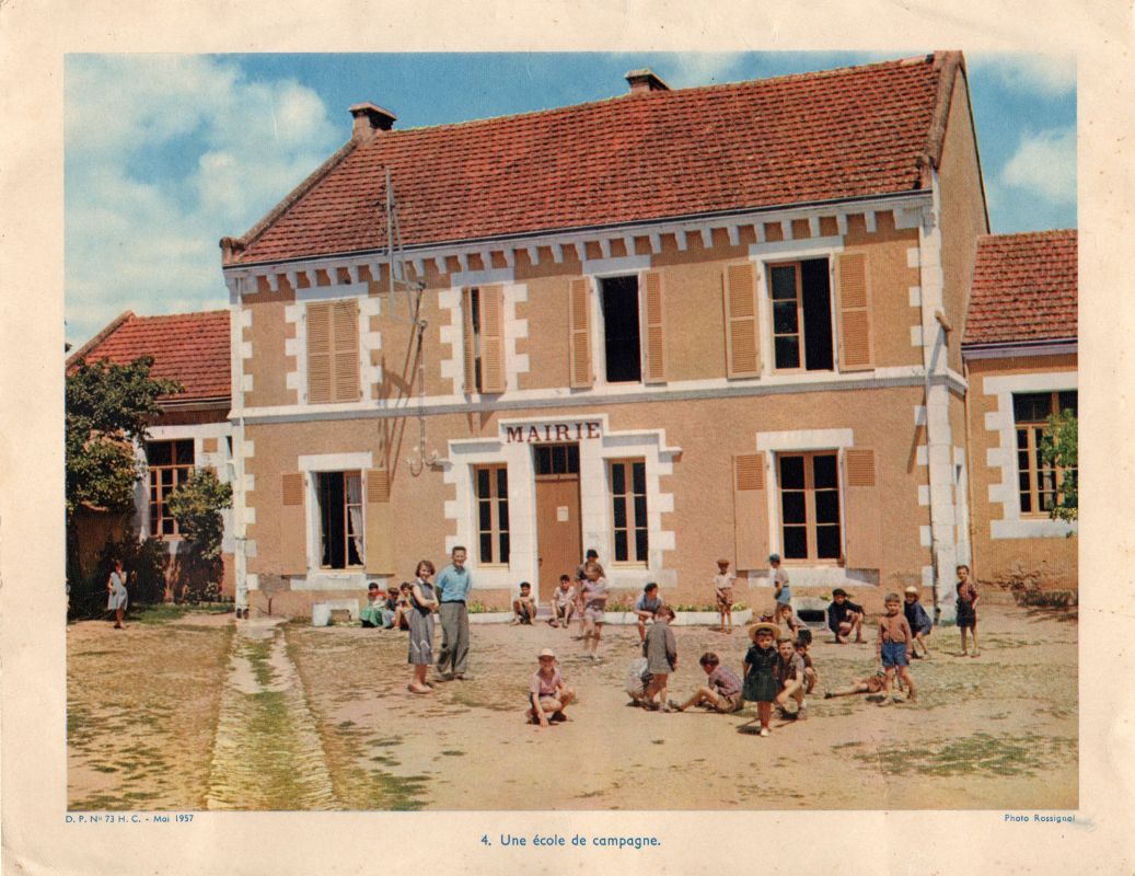 Une école de campagne, photographie Rossignol, 1957.