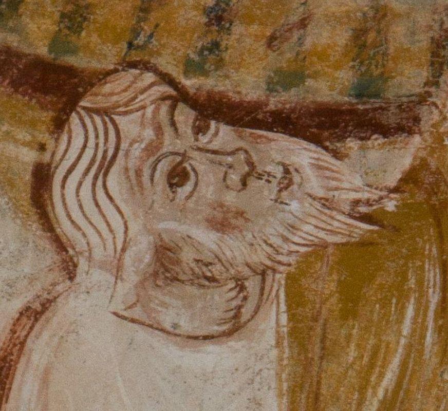 Visage d'Hénoch, voûte de la nef de l'abbaye de Saint-Savin.