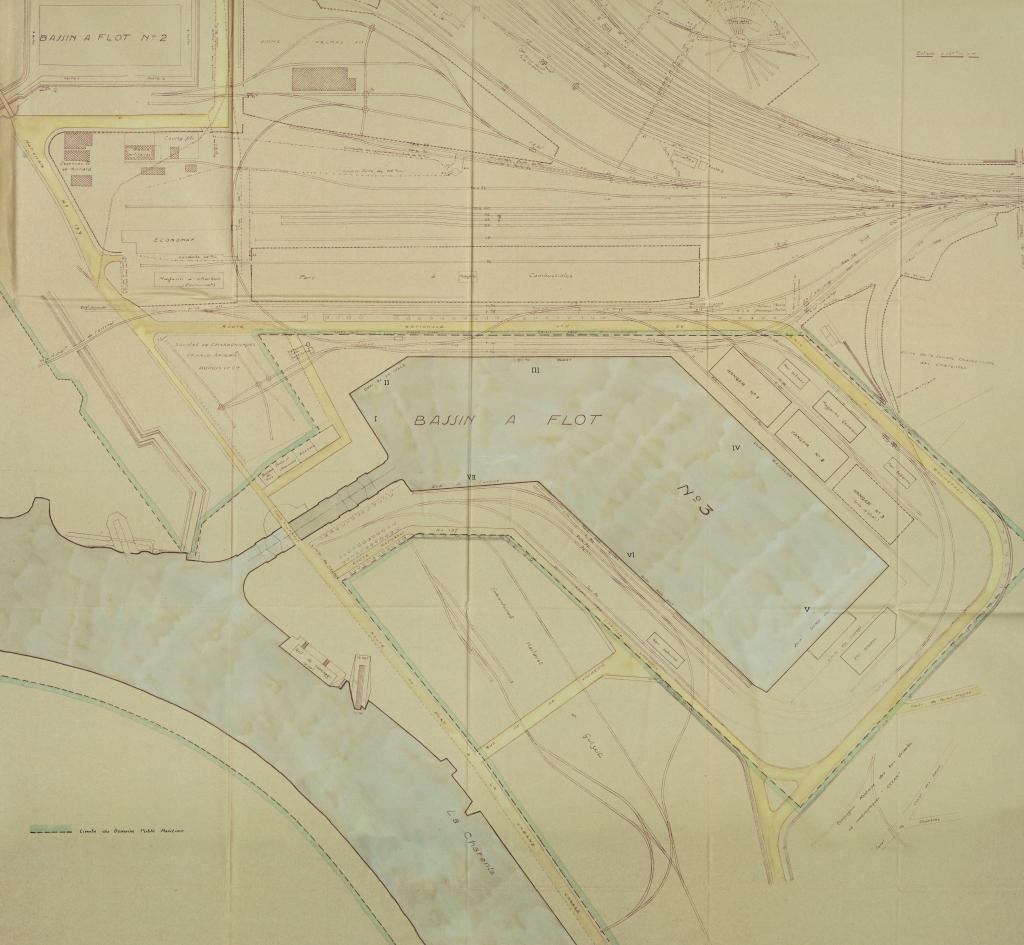 Plan du bassin n° 3 en 1953.