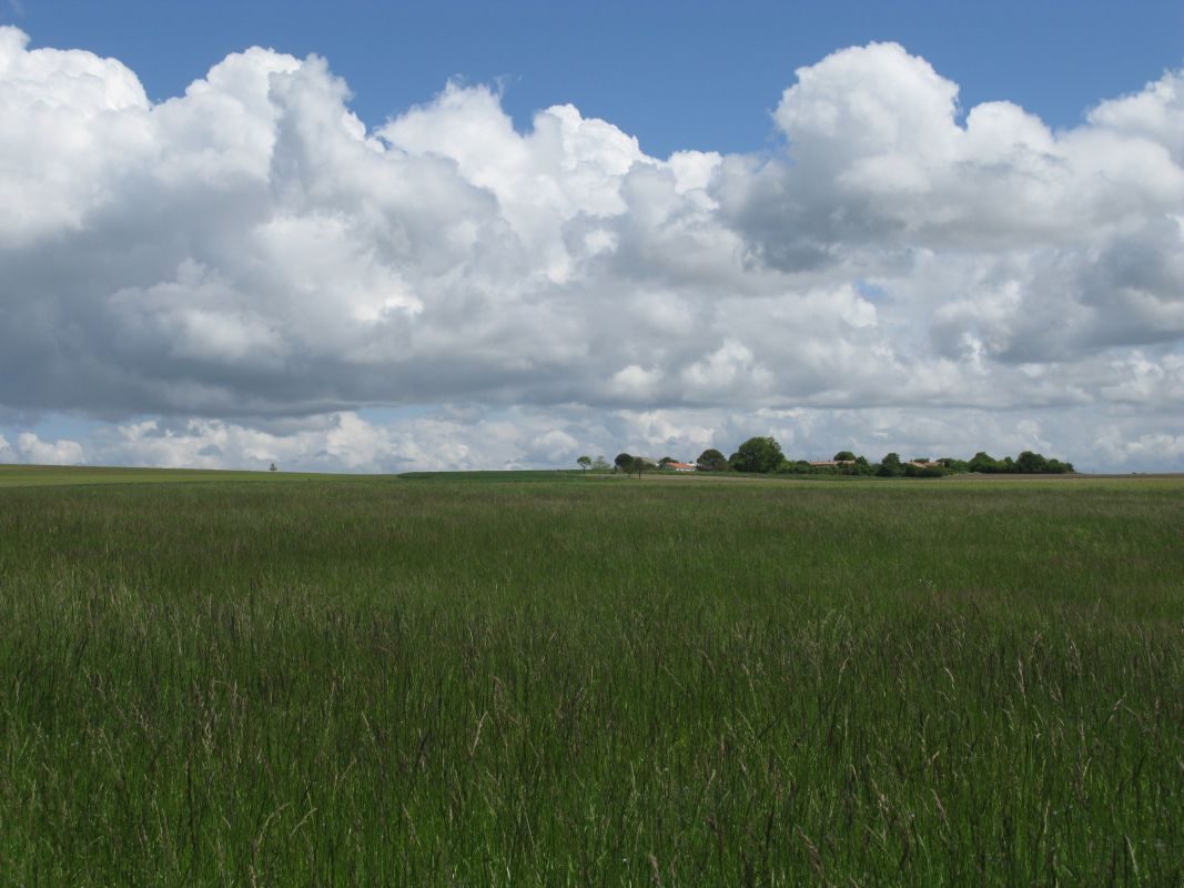 La plaine agricole autour du hameau de Chantier.