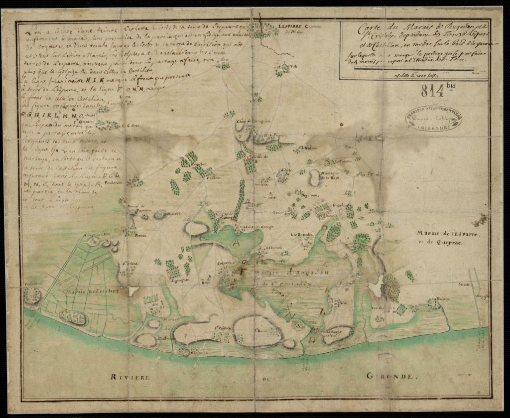 Carte du marais de Bégadan et de Saint-Christoly ..., 1702 (?)