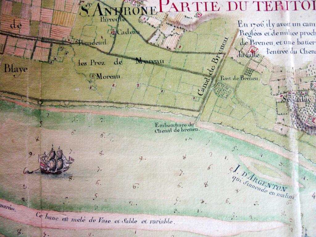 Extrait de la Carte du cours de la Garonne, 1759.