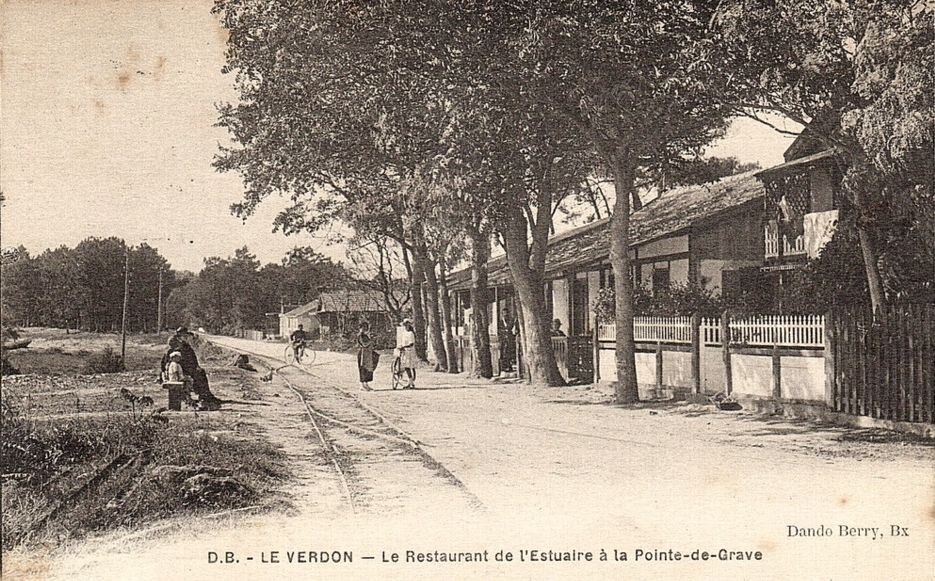 Carte postale : le restaurant de l'Estuaire à la pointe de Grave, 1ère moitié 20e siècle.