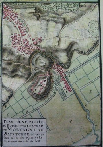 Plan de Mortagne par l'ingénieur Claude Masse vers 1700.