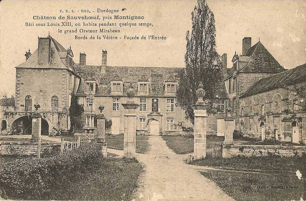 Carte postale représentant le château au sud, s.d. (après 1900).