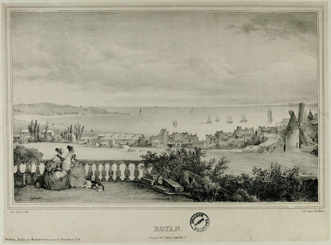 La Grande conche de Royan vue depuis le nord-ouest vers 1850.