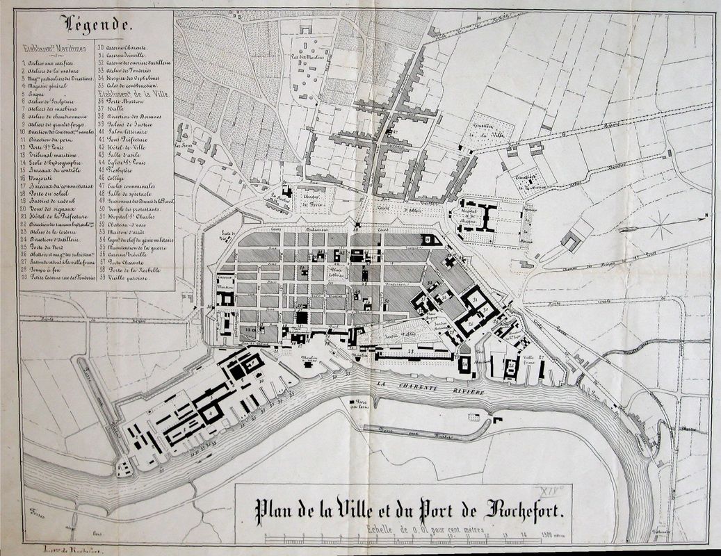 La fosse sur un plan de la ville en 1845.