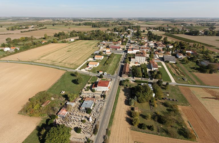 Vue aérienne de Chez-Audebert.
