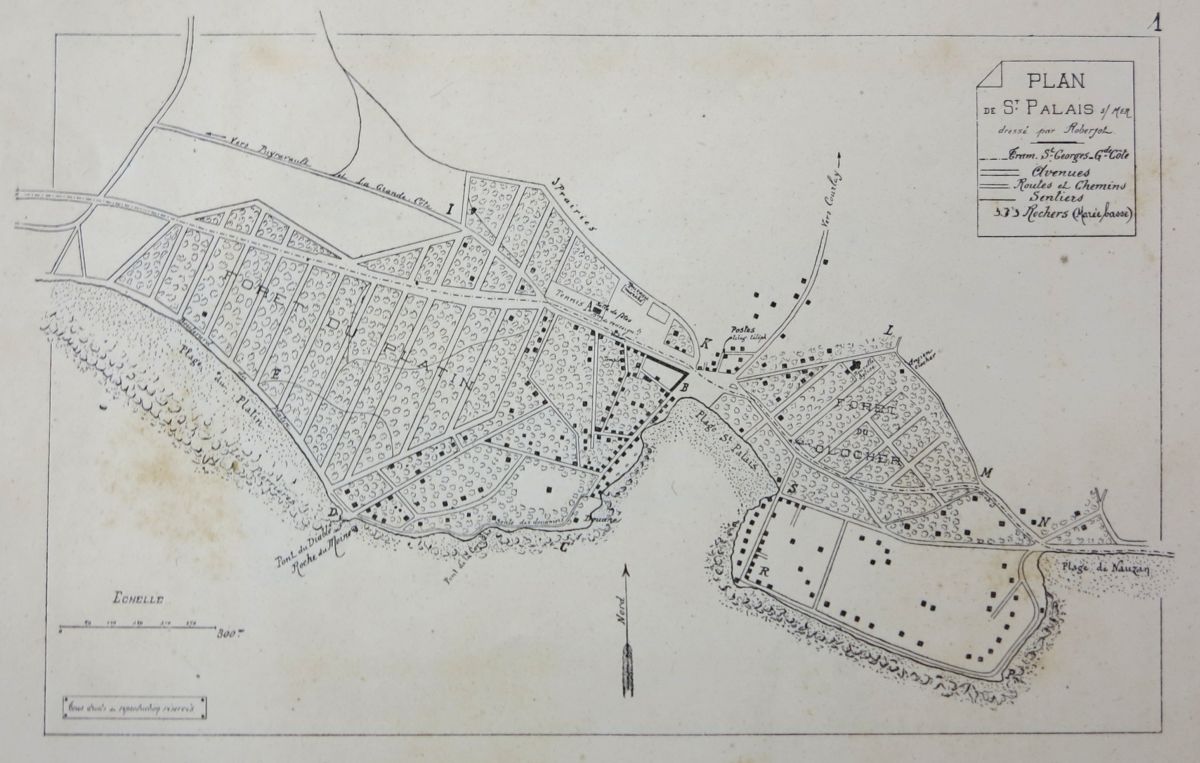 Plan de la station balnéaire du Bureau en 1911.