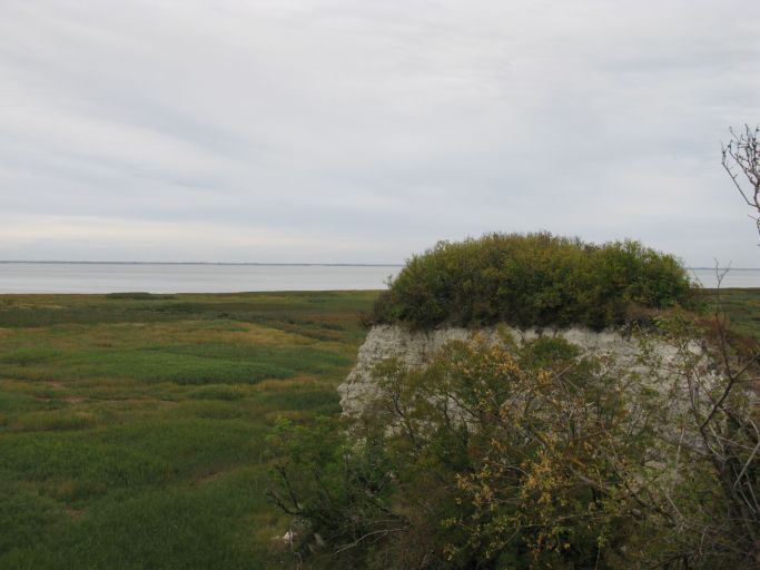 La Motte Ronde séparée de l'estuaire par les marais.