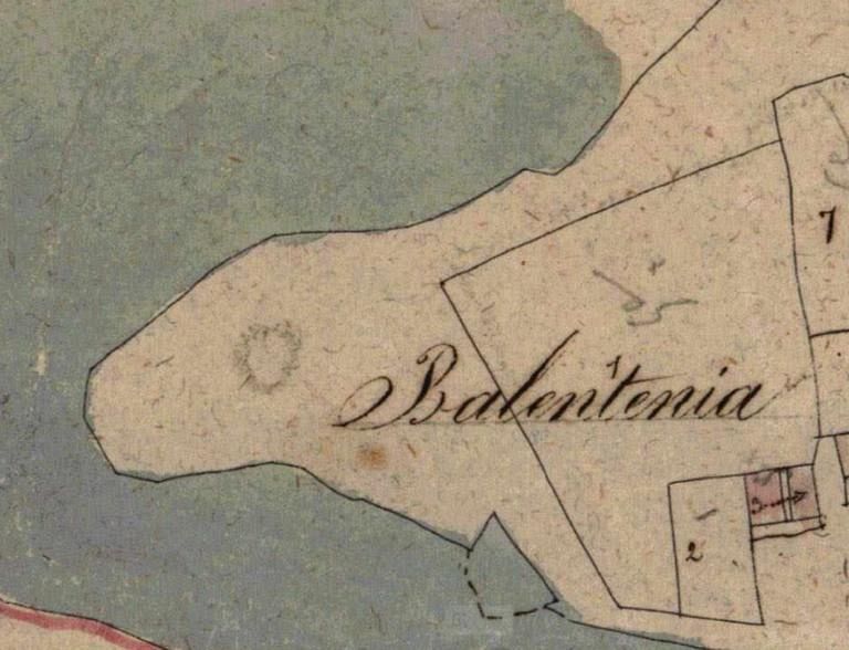 Plan cadastral de 1831, détail de la maison Balentenia.