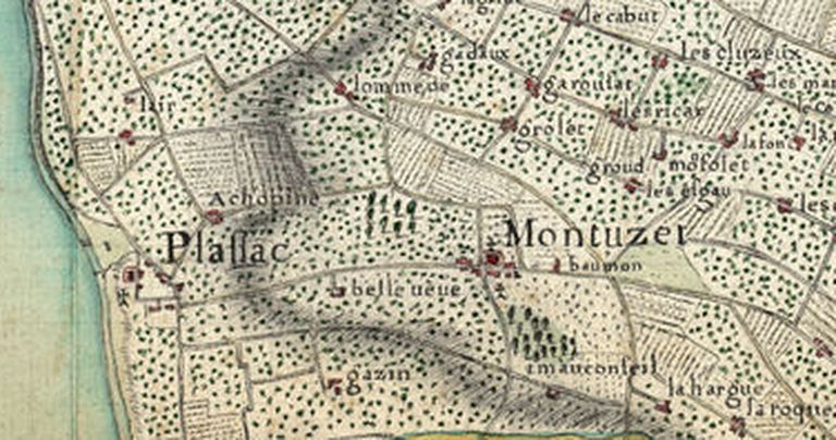 Extrait de la carte des environs de Blaye de 1716.